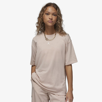 Jordan | DIAMOND SHORT-SLEEVE TOP  { PARTICLE BEIGE