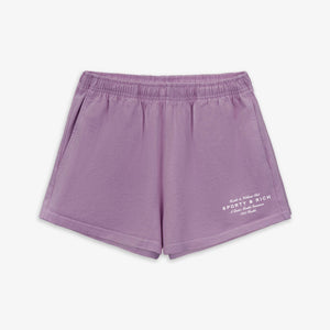 SPORTY & RICH | HEALTH INITIATIVE DISCO SHORT { SOFT LAVENDER/WHITE