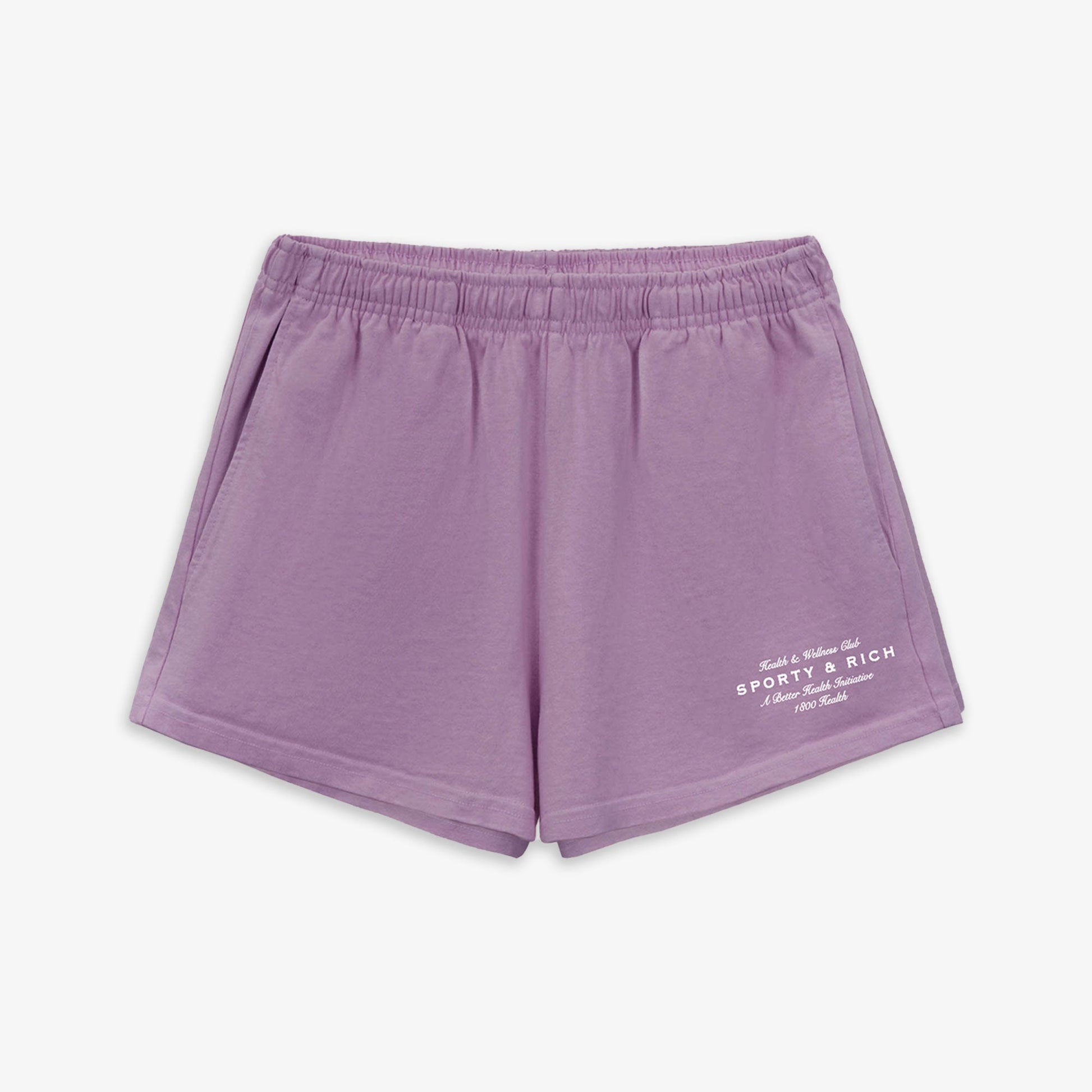 SPORTY & RICH | HEALTH INITIATIVE DISCO SHORT { SOFT LAVENDER/WHITE