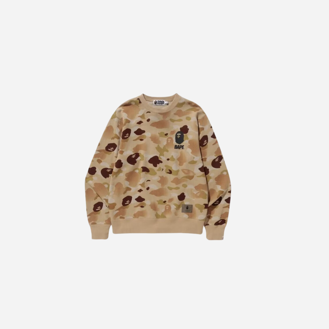Bape Gradation Camo Crewneck Crewneck Beige