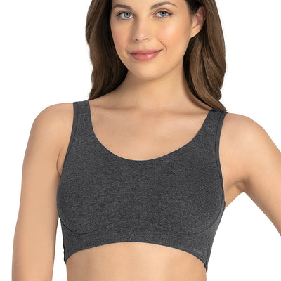 All Day Lounge Non-padded & Non-wired Bra - Dark Grey Marl