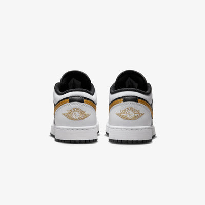 JORDAN | AIR JORDAN LOW 1 (GS) { WHITE/METALLIC GOLD-BLACK