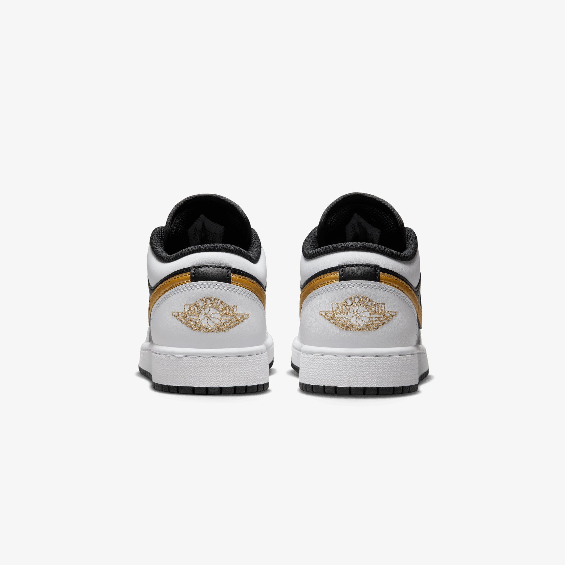 JORDAN | AIR JORDAN LOW 1 (GS) { WHITE/METALLIC GOLD-BLACK
