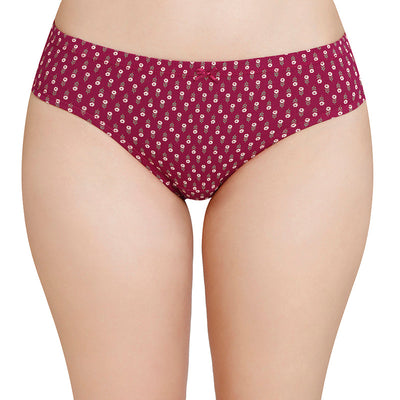 Inner Elastic Printed Mid Rise Bikini Panty (Pack of 3)