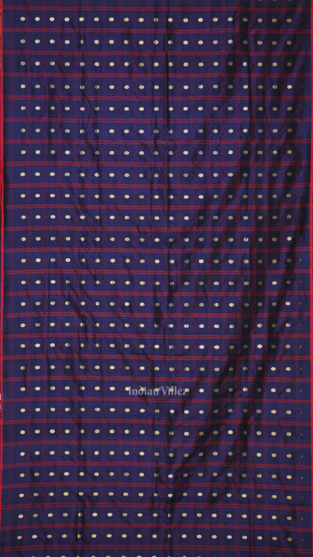 Indigo Blue Designer Ravi Verma Painting  Katan Banarasi Silk Saree