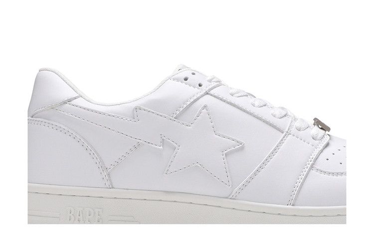 A Bathing Ape Bape Sta Low Patent White