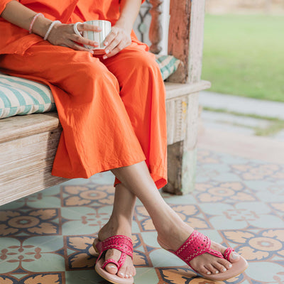 Sienna Pink Kolha Flats