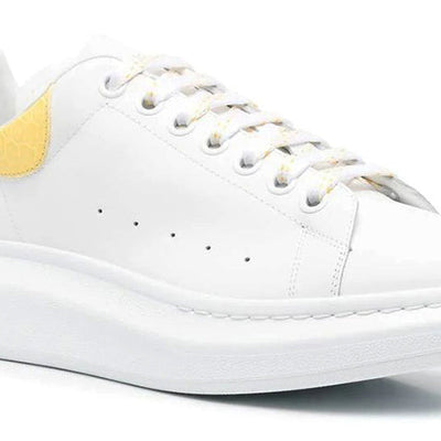 Alexander Mcqueen Oversized White Yellow Croc