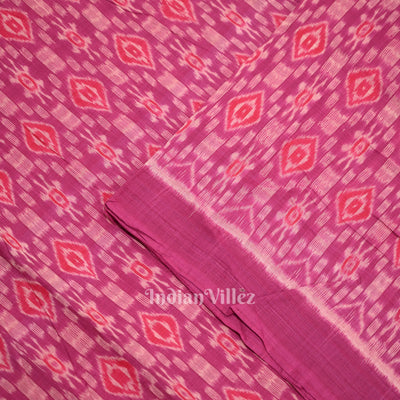 Rani PInk Sambalpuri Ikat Cotton Fabric
