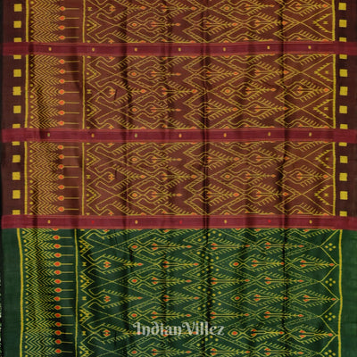 Green Yellow Designer Odisha Ikat Contemporary Silk Saree