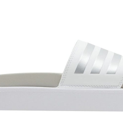 adidas Adilette Platform Slides Cloud White Zero Metalic Grey