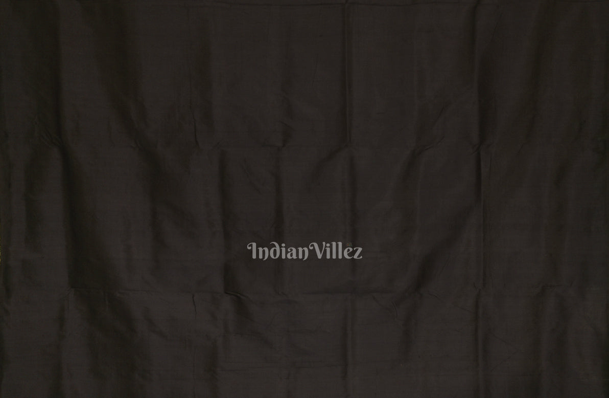 Black Grey Nabakothi Contemporary Silk Saree