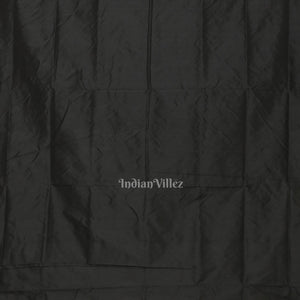 Black Pasapali Odisha Ikat Sambalpuri Silk Saree