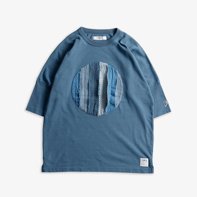 FDMTL | CIRCLE OBI WIDE TEE  { BLUE