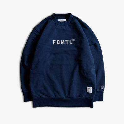 FDMTL | EMBROIDERY LOGO HOODIE  { BLUE