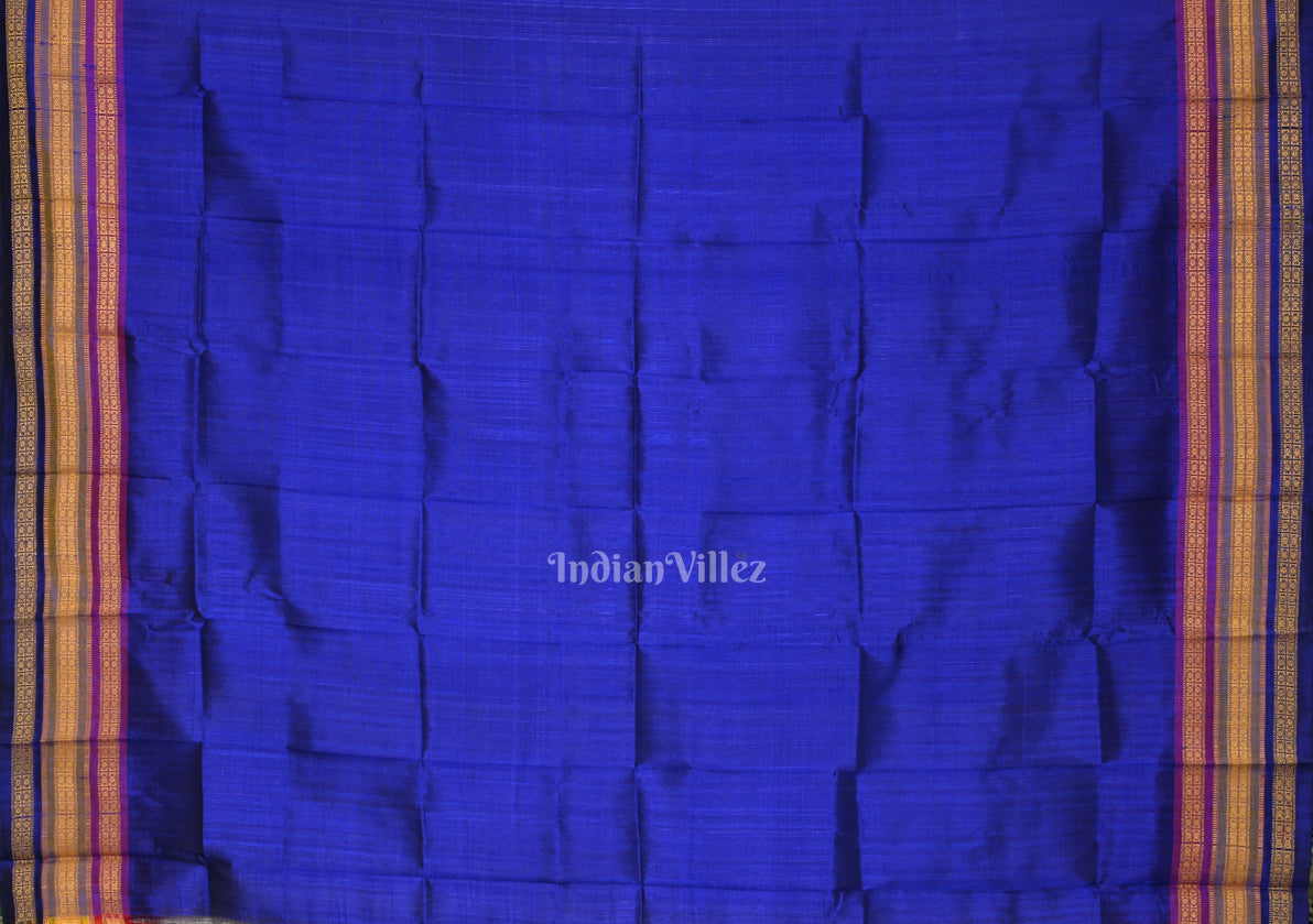 White Kathiphera Khandua Silk Saree with Odissi Dancer Pallu