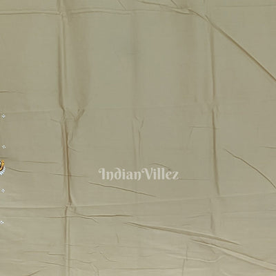 Honey Gold Krishna Rasleela Hand-Painted Pattachitra Saree