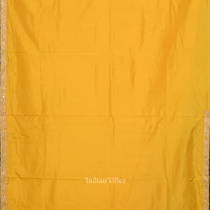 Green Yellow Pure Silk Saree