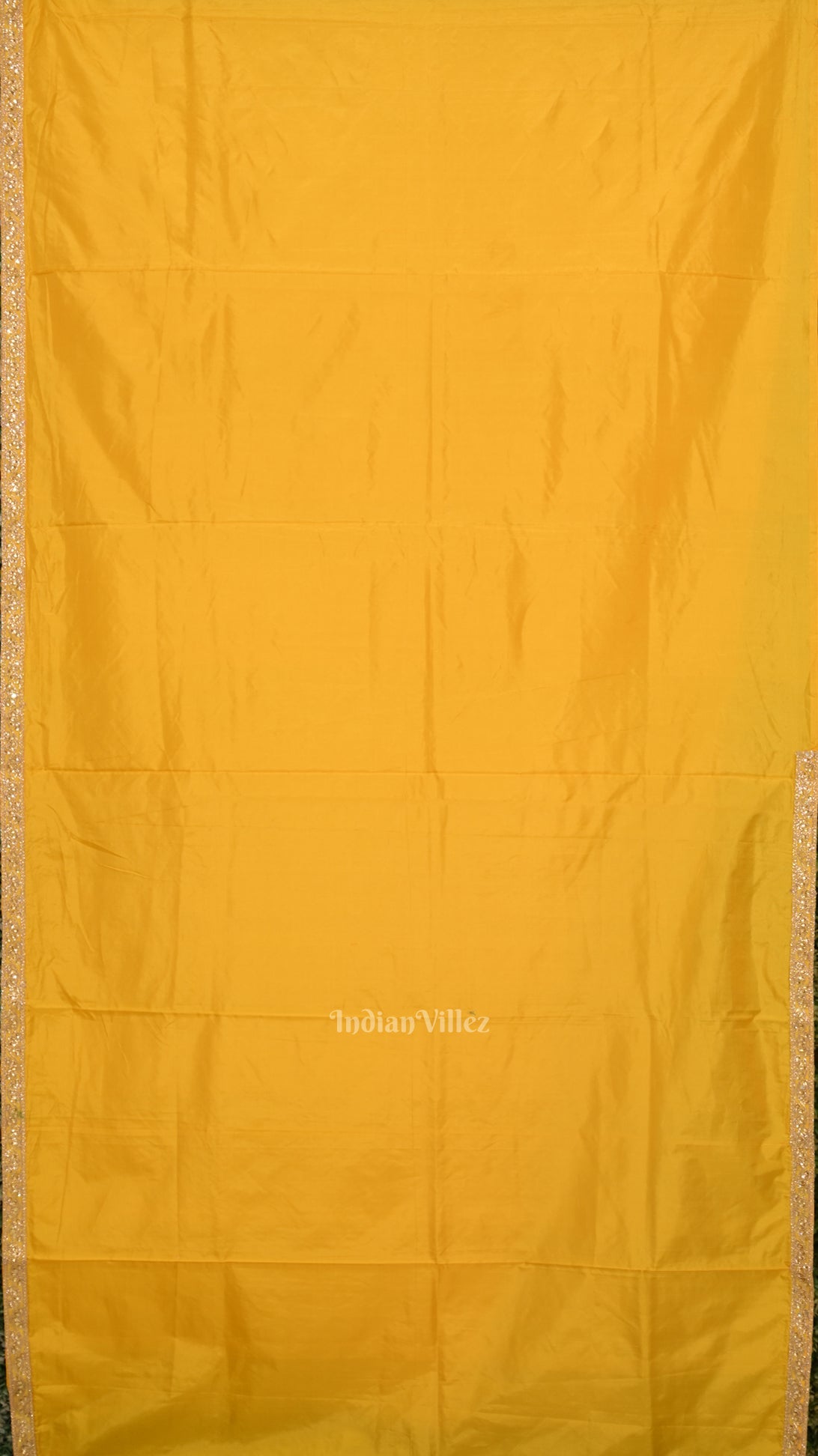 Green Yellow Pure Silk Saree