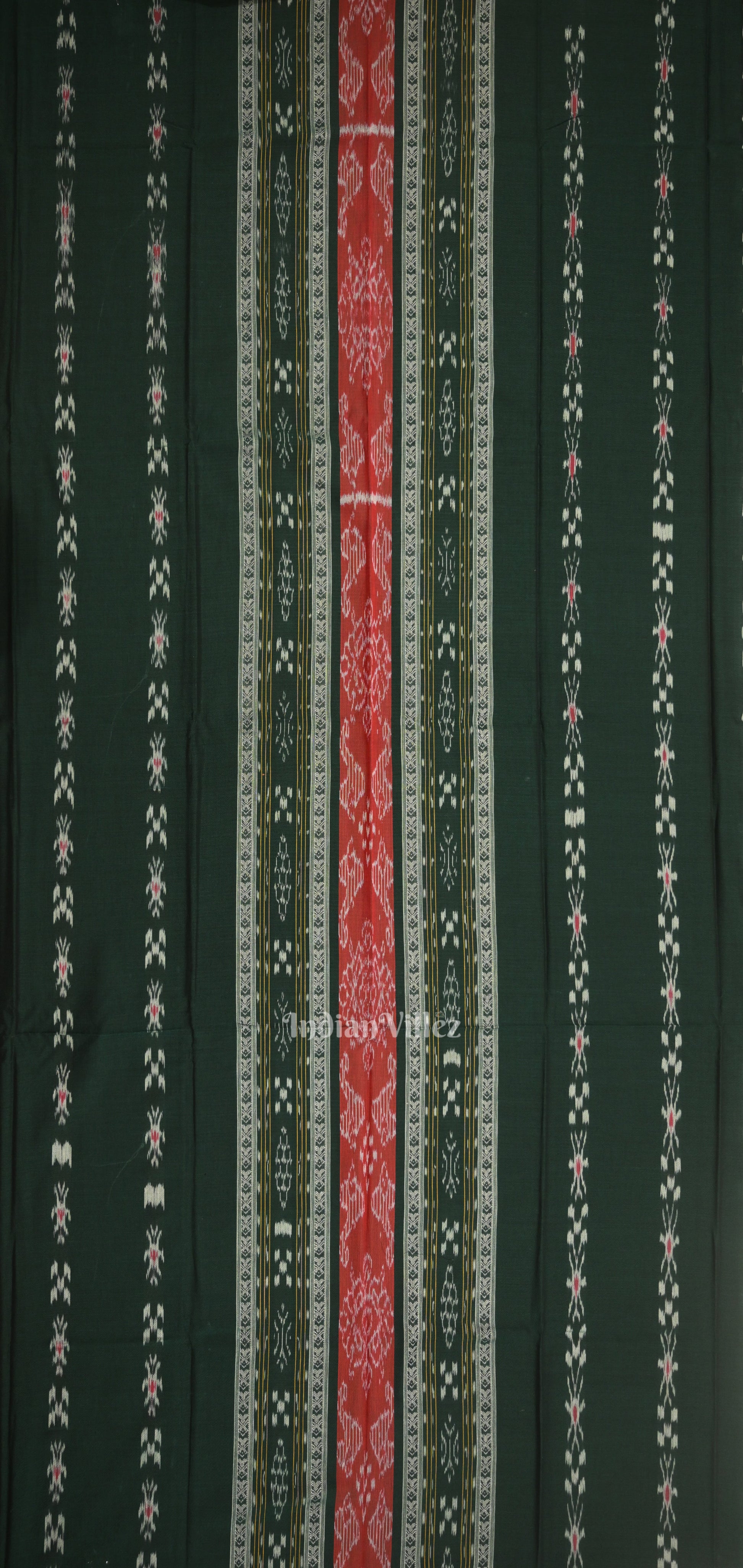 Green Yellow Pasapali Sambalpuri Cotton Dress set with Dupatta