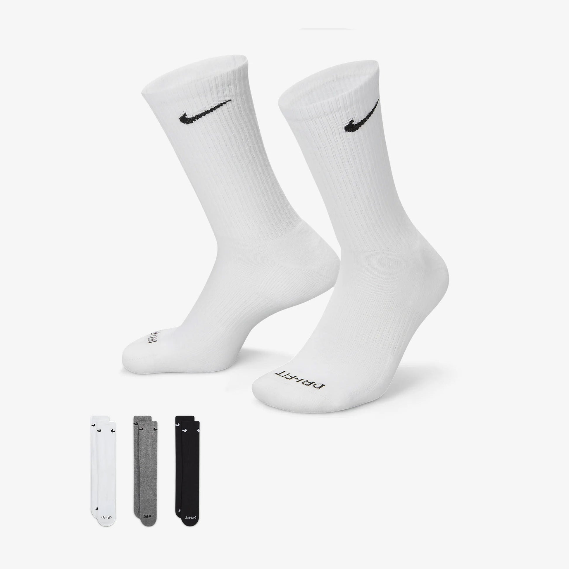 NIKE | EVERYDAY PLUS CUSHIONED TRAINING CREW SOCKS { MULTI-COLOR