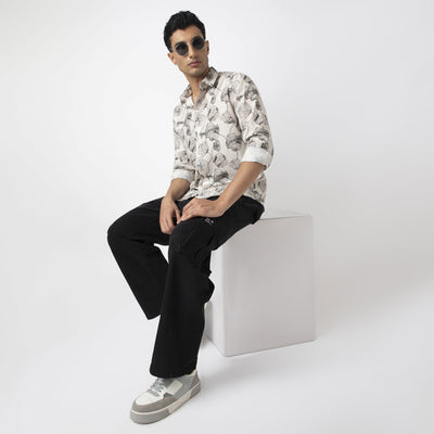Printed Linen Shirt