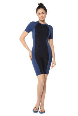 Leg Suit With Sleeves - Nero With Jeans