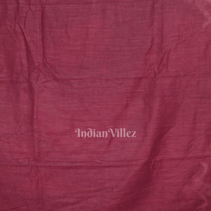 Magenta Doli Barat Theme Hand-Painted Pattachitra Saree