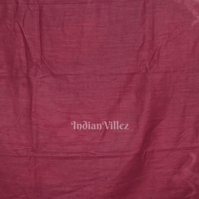 Magenta Doli Barat Theme Hand-Painted Pattachitra Saree