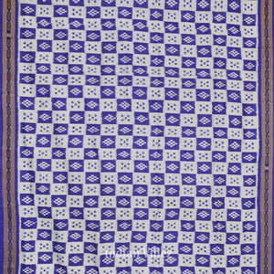 Blue Grey Body Pasapali Odisha Ikat Khandua Silk Saree