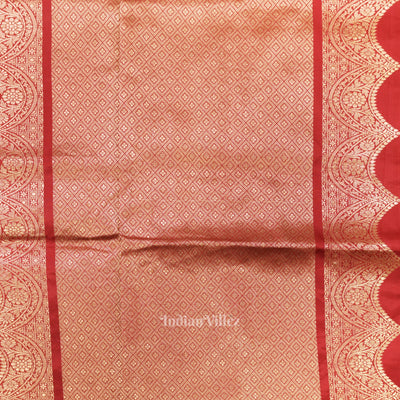 Red Designer Pure Banarasi Katan Silk Saree
