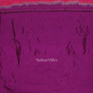 Purple Peacock Butti Paithani Silk Saree