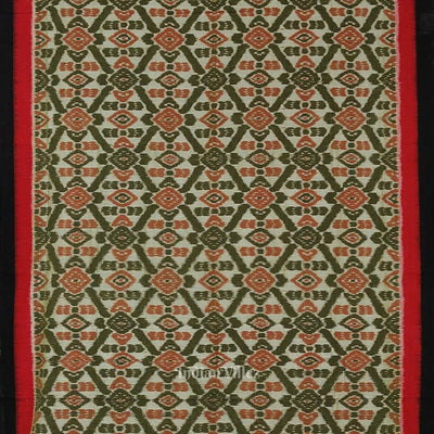 Mehendi Green Computer Maniabandha Cotton Saree