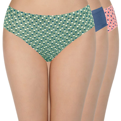 100% Cotton Bikini Panty Pack (Pack of 3) - D006 - Multi