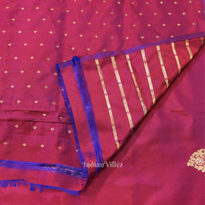 Purple Dual Meenakari Pure Banarasi Katan Silk Saree