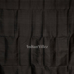 Black Odisha Ikat Contemporary Silk Saree