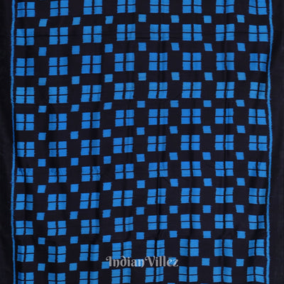 Black Copper Sulphate Odisha Ikat Pasapali Contemporary Silk Saree