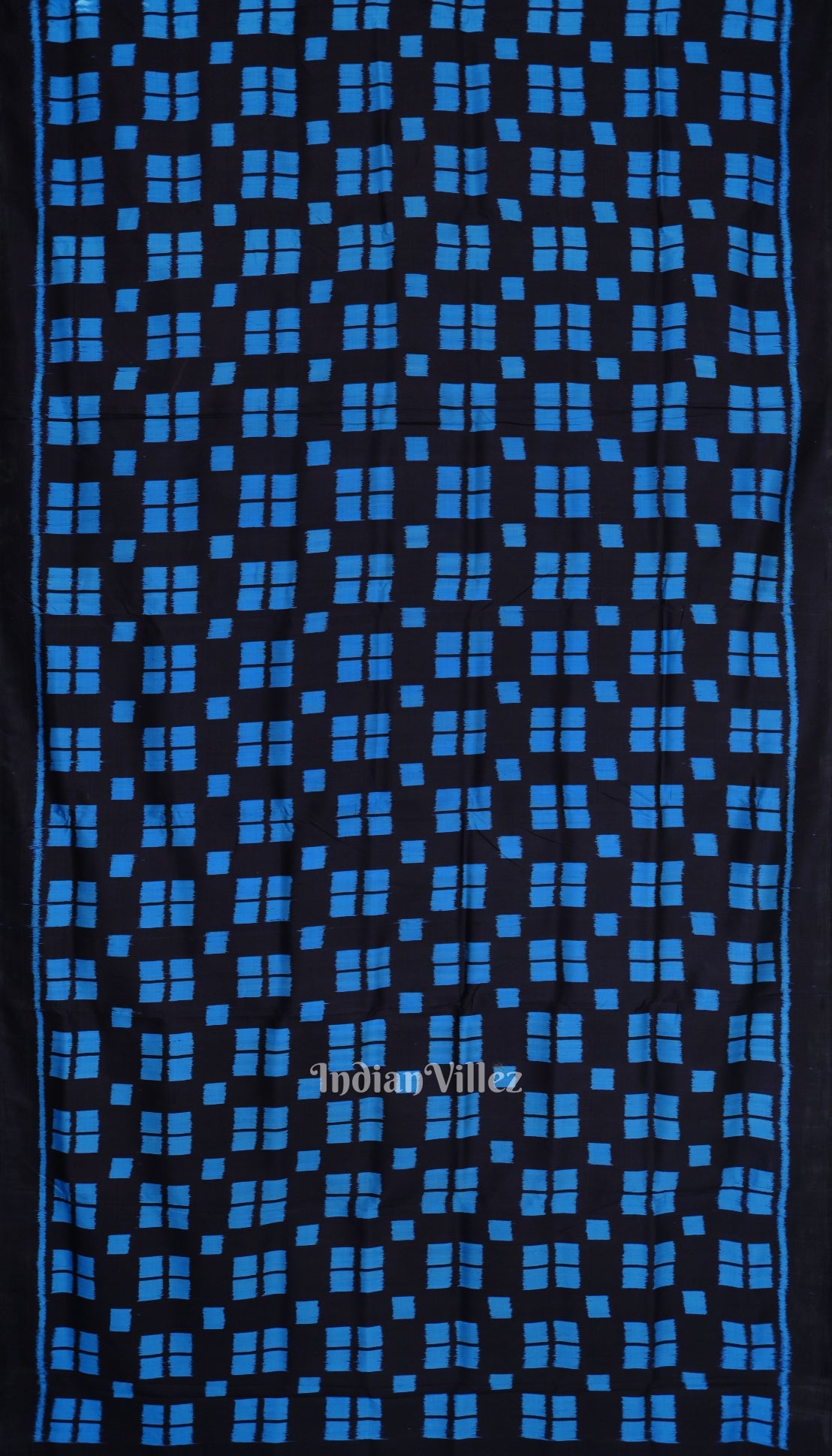 Black Copper Sulphate Odisha Ikat Pasapali Contemporary Silk Saree