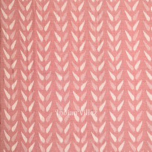 Peach Pink Sambalpuri Odisha Ikat Cotton Fabric