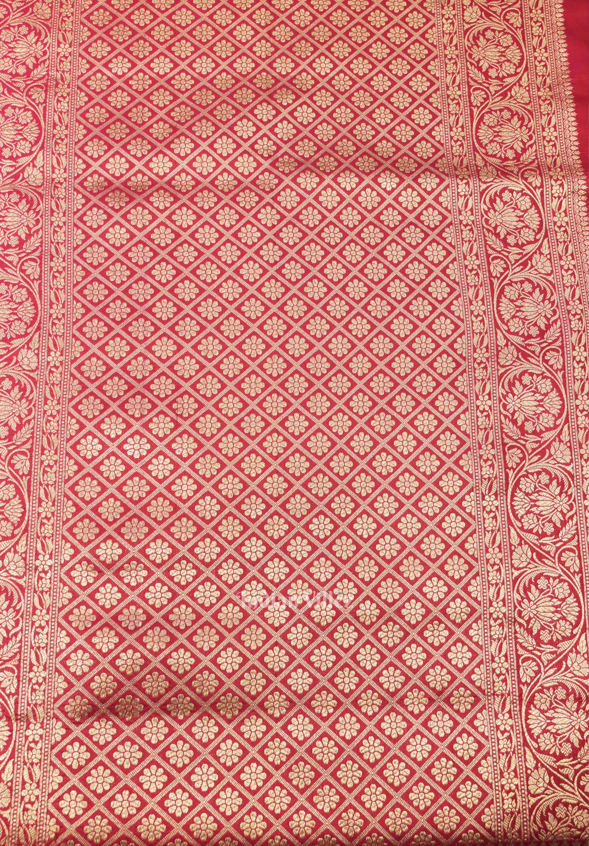 Pink Full body Brocade Banarasi katan Silk Saree