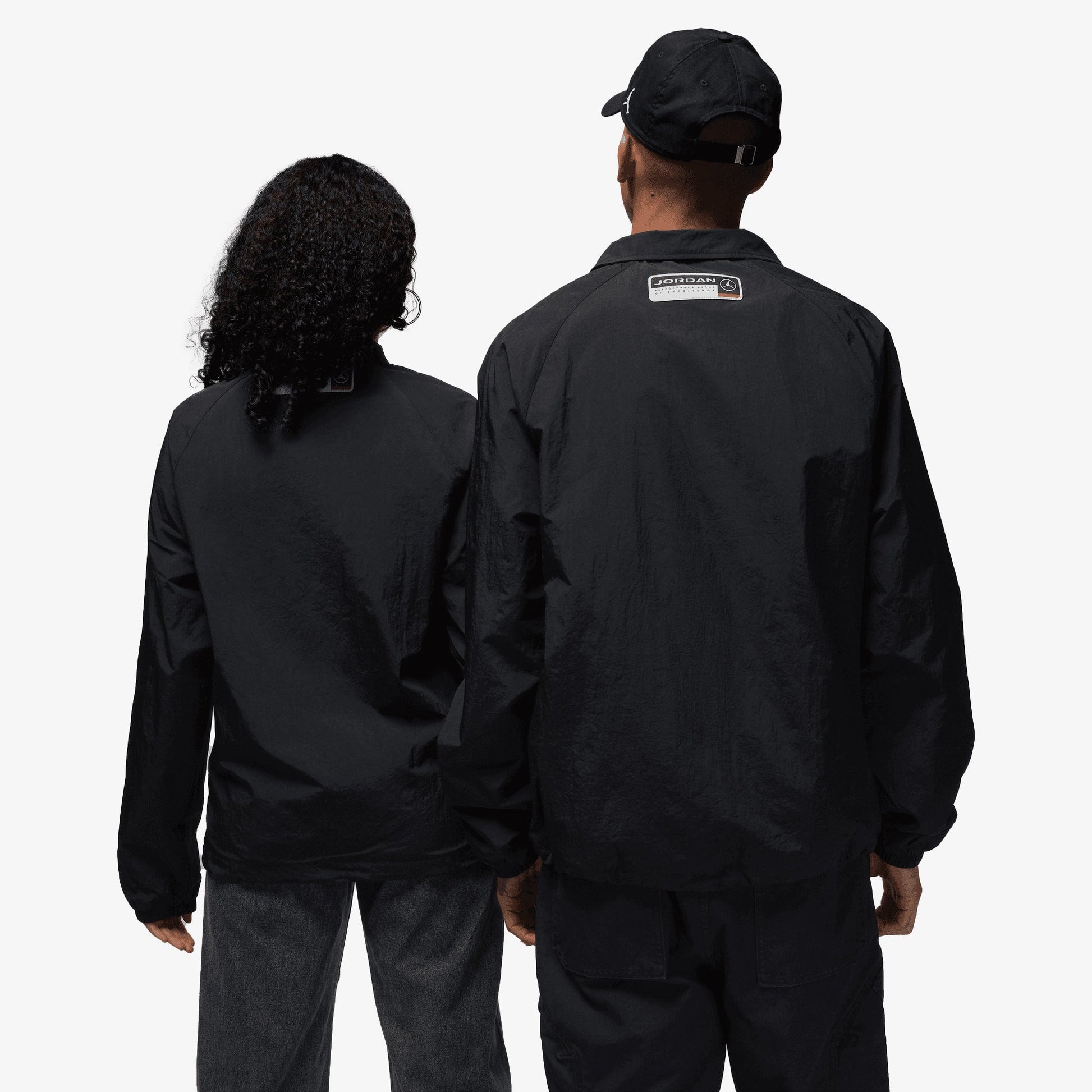 JORDAN | ESSENTIALS COACHES JACKET { BLACK/SAIL