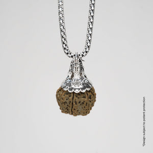 Adiyogi Pendant (8 Mukhi Nepali  Rudraksha) With Chain