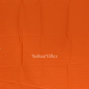 Orange Ramayana Theme Hand-Painted Pattachitra Saree