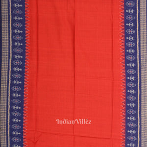 Blue Red Jhoti Theme Odisha Ikat Sambalpuri Dress Set & Dupatta