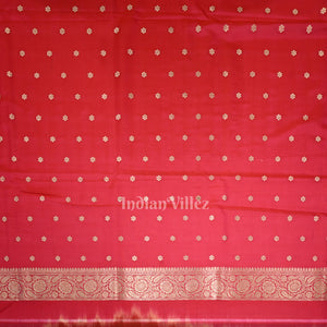 Raspberry Pink Dual Tone Meenakari Pure Mashru Satin Silk Banarasi Saree