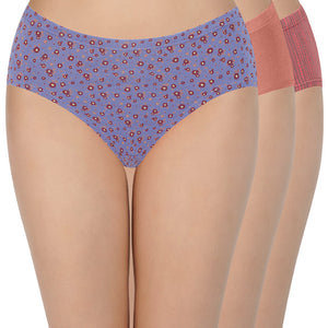 100% Cotton Hipster Panty Pack (Pack of 3) - D020 - Multi