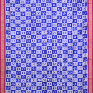 Gray Blue Odisha Ikat  Pasapali Khandua Silk Saree