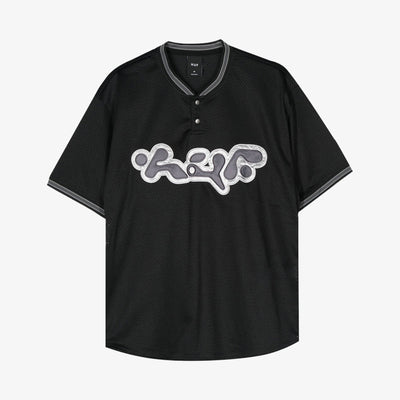 HUF | HALFTIME HENLEY JERSEY  { BLACK