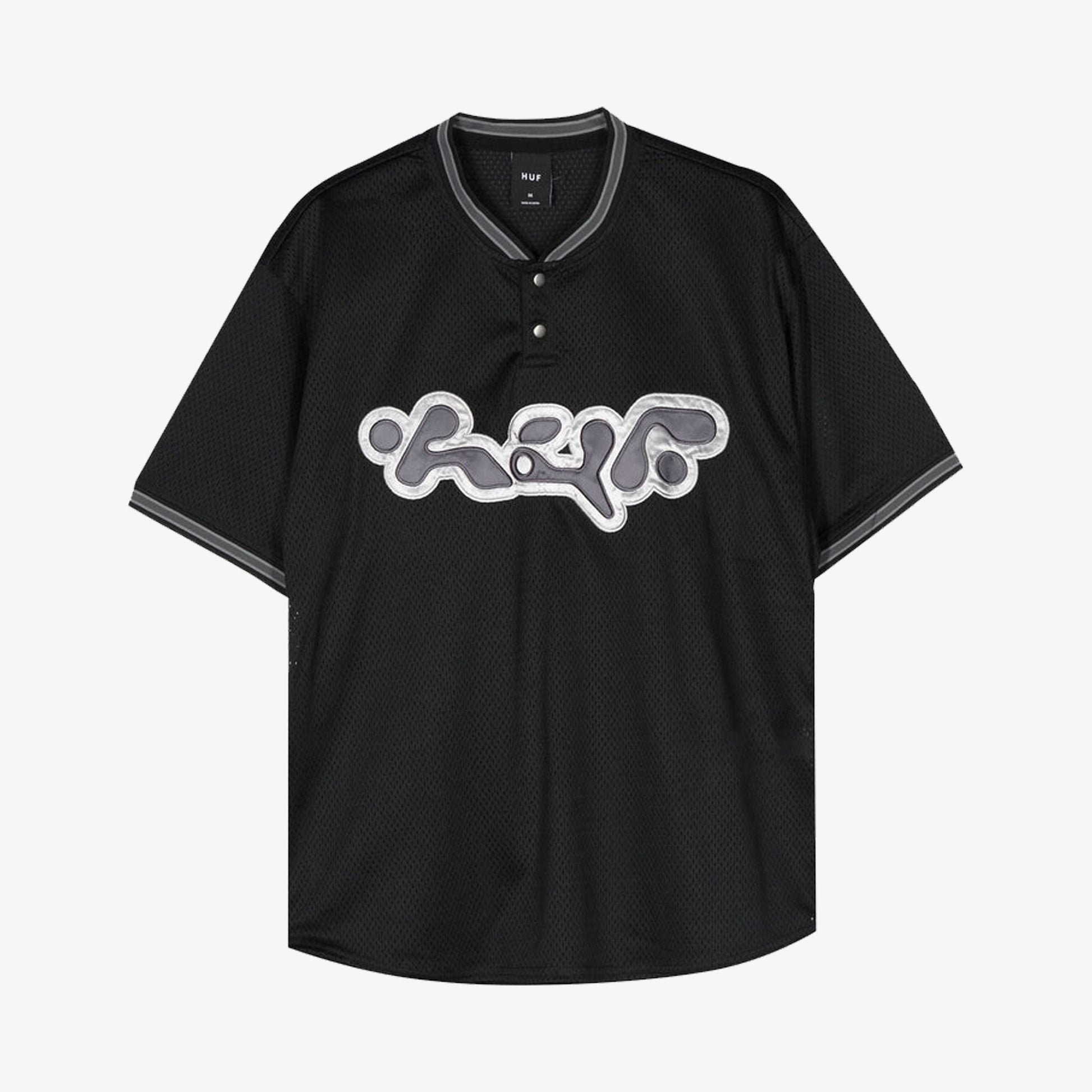 HUF | HALFTIME HENLEY JERSEY  { BLACK