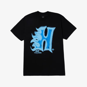 HUF | HEAT WAVE T-SHIRT  { BLACK